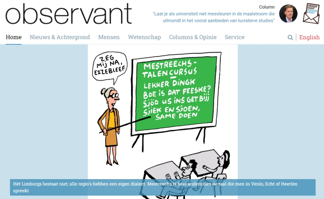 Universiteitskrant Observant interviewt Eric van de Luijtgaarden